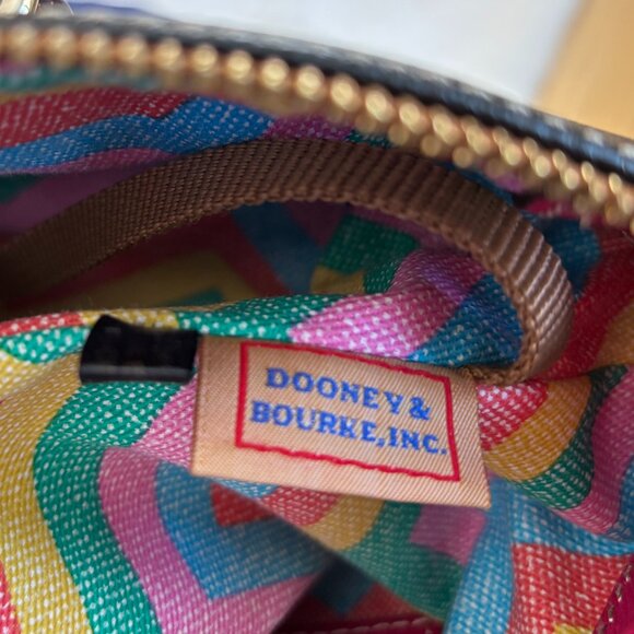 Dooney & Bourke Claremont Leather Black/Brown Domed Satchel/Crossbody/Sh… - Picture 14 of 16